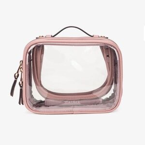 Calpak Small Clear Cosmetics Case in Mauve